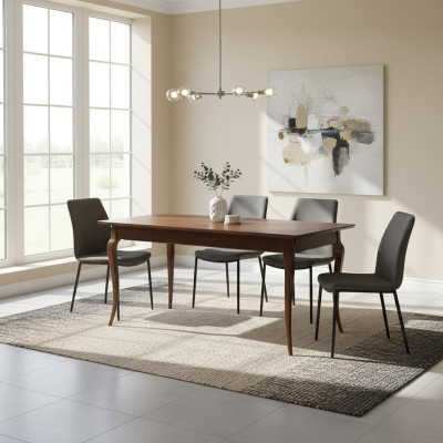 Table de salle à manger ovale extensible 160/260cm Table en bois Table de salle à manger classique Meubles de salle à manger