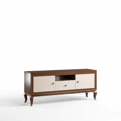 Meuble TV Design Buffet TV Mur Armoire de Luxe Étagères Commode Étagère