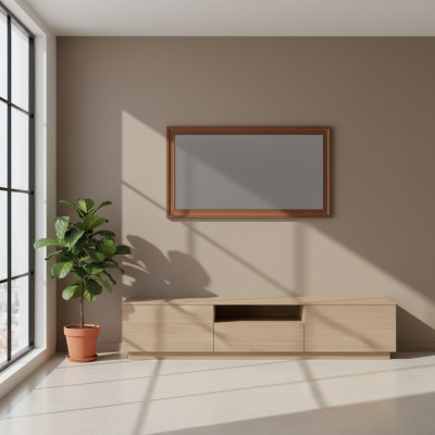 Miroir mural classique cadre en bois Miroir Meuble neuf 142 x 77cm Design en verre neuf