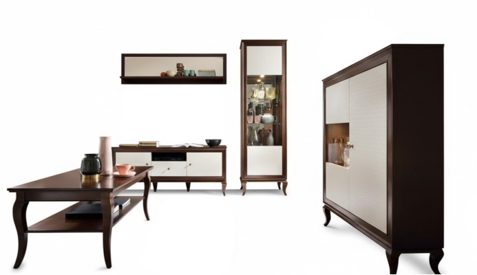 Ensemble de salon Vitrine Commode Unités murales miroir Commodes