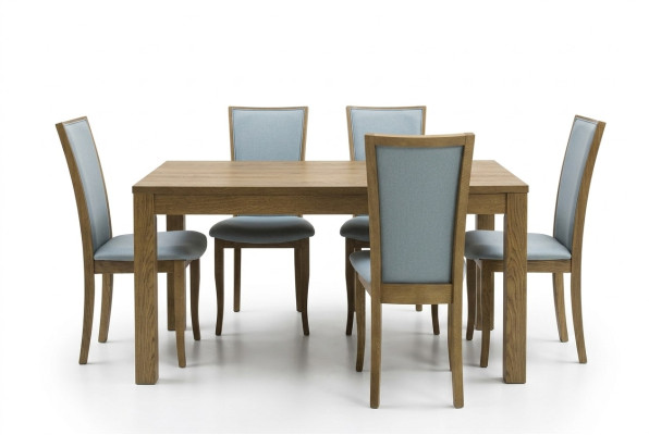 Ensemble de 6 chaises de luxe avec design, rembourrage en bois massif pour bureau ou salle à manger.
