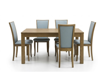 Ensemble de 6 chaises de luxe avec design, rembourrage en bois massif pour bureau ou salle à manger.