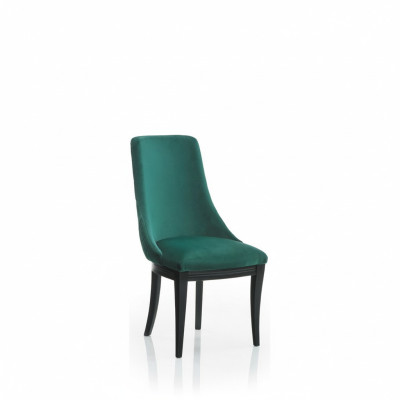 Fauteuil vert 4x Luxe Classique Chaise de salle à manger Chaises Siège Moderne Bois Massif