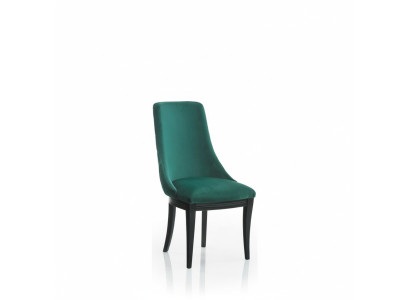Fauteuil vert 4x Luxe Classique Chaise de salle à manger Chaises Siège Moderne Bois Massif
