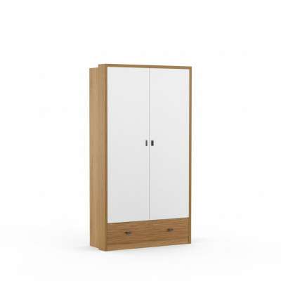 Armoire de chambre avec portes flottantes de 117 cm, armoires à vêtements avec portes coulissantes.