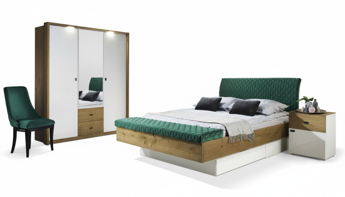 Designer Lit rembourré Lit Lits Tissu Bois Luxueux lit de mariage 180x200cm Lit double