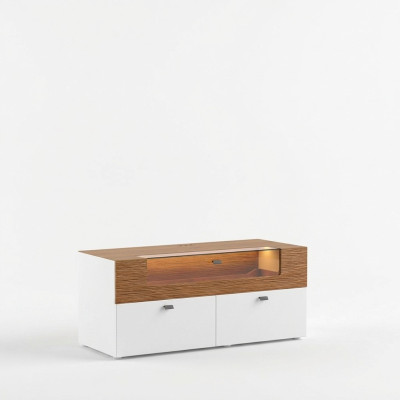 Buffet TV Meuble TV xxl Armoire Table de salon moderne en bois 125x55cm
