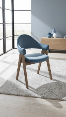 Luxury Design Polsterung Massivholz Stuhl Stühle Sitz Lean Büro Büro Esszimmer.