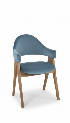 Ensemble de 4 chaises de luxe avec rembourrage de design, chaises en bois massif pour le bureau, le bureau ou la salle à manger.