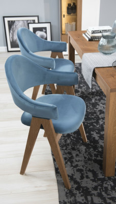 Salle à manger Ensemble de 6 chaises de design luxueux Rembourrage Chaises en bois massif Siège de bureau