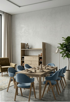 Ensemble de fauteuils de luxe 8x chaises Groupe de sièges Chaises Suite Bois Massif