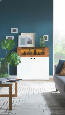 Commode armoire en chêne Vitrine Commodes vitrine garde-robe de designer