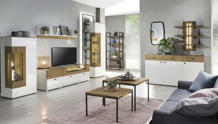 Set d'unités murales modernes Vitrines Armoire télé Living room Style baroque
