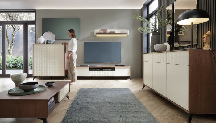 Ensemble de meubles mural moderne Commode Meuble TV Table de salon Unités murales