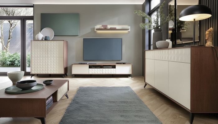 Ensemble de meubles mural moderne Commode Meuble TV Table de salon Unités murales