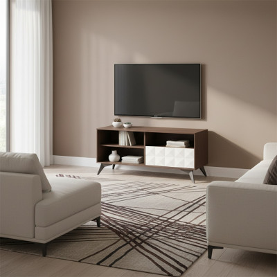 Meuble télé bas meuble latéral télévision murale meuble bas LED meuble télé bois nouveau