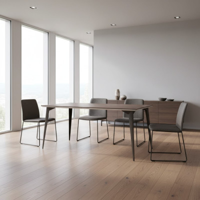 Table à manger de style antique à design moderne Tables en bois de 160x90cm pour le salon nouvel