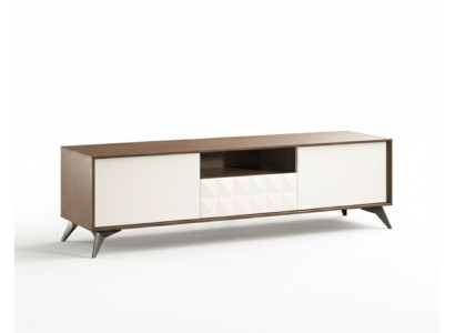 Conception de meuble de télévision à bord bas, design de console, télévision, chaîne latérale, panneaux luxueux, étagères neuves, nouvelle commode, armoire.