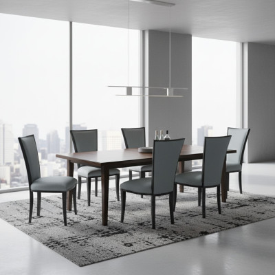 Ensemble de 6 chaises de salle à manger en bois massif, chaise design, chaises de salle à manger, chaises neuves