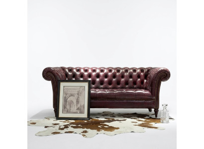Canapé Chesterfield Trois Places Siège Canapé Rembourrage Marron Élégant Sofa