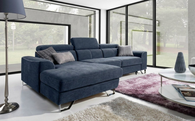 Stylisch, sehr weiches, ultrabequemes Ecksofa in modischem und luxuriösem Bezug