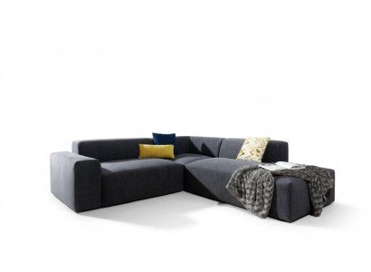 Canapé d'angle Canapé en forme de L Paysage vivant Suite Tapisserie Tissu Design Moderne
