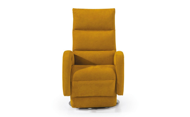 Fauteuil Lounge Chaise Design Canapé Rembourré 1 Place Détente Pivotant TV Tissu