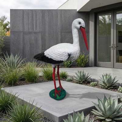 Cigogne abstraite oiseau décoration de jardin statue nouvelle sculptures figurines sculpture
