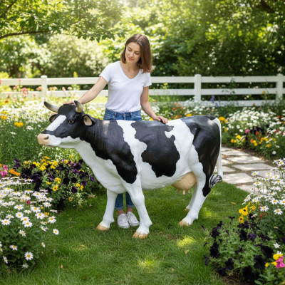 Présentoir vache décoration ferme déco jardin vaches sculpture vache 240 cm neuf