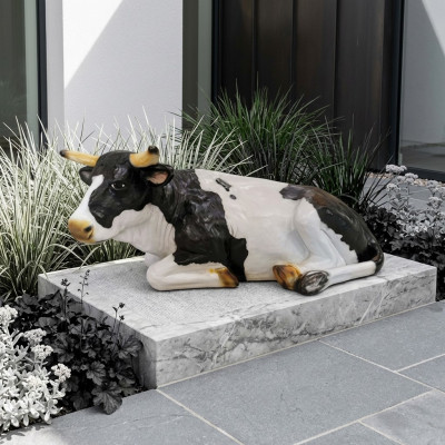 Décoration de vache en métal pour la ferme, jardin, sculptures de vaches, 150 cm neuve.