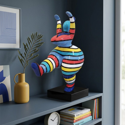 Art abstrait de designer 50 cm statue figurine sculpture peintes colorées statues neuves