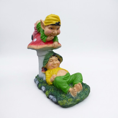 Trolls paresseux et au chômage pour le jardin 60cm décoration statue figurines sculpture