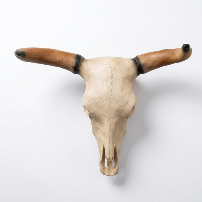 Sculpture murale de tête de taureau, hauteur 64 cm, figurine décorative murale.