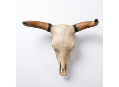Sculpture murale de tête de taureau, hauteur 64 cm, figurine décorative murale.