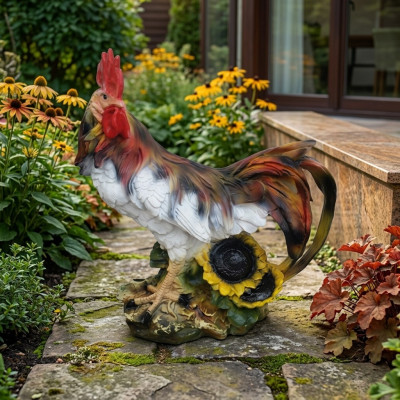 Figurines déco poule en plastique décoration de Pâques poule figurine de jardin hauteur 50 cm neuf