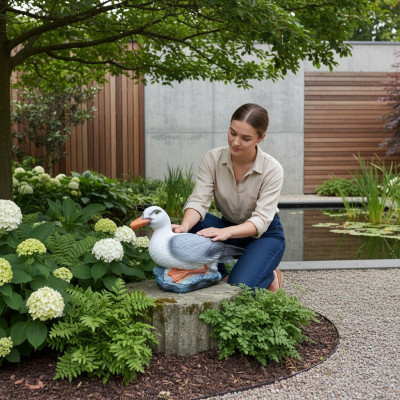 Figurine décorative Mouette Oiseau Jardin Figurines Sculpture Statues Sculptures 38cm Neuf