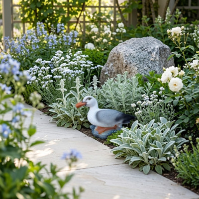 Figurine décorative Mouette Oiseau Jardin Figurines Sculpture Statues Sculptures 38cm Neuf