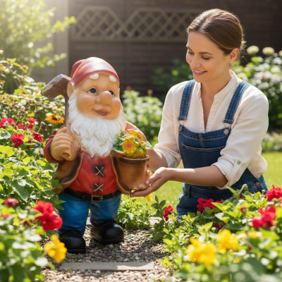 Garten Haus Décoration Figurine Statue Sculptures Décorations Figurines Nain Artisanat M36