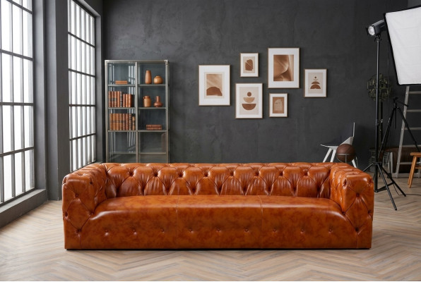 Canapé Chesterfield en tissu pour canapé Canapé cuir Canapé Suite 4 places