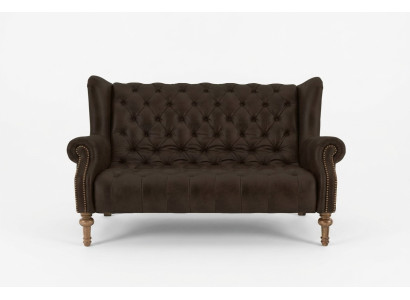 Canapé Chesterfield Sofa Double Fauteuil Oreilles Cuir Canapés 2 places rembourrés