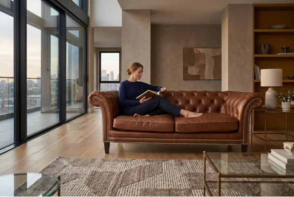 Canapé Club Chesterfield en cuir pour homme, canapé deux places marron NEUF jvmoebel ®