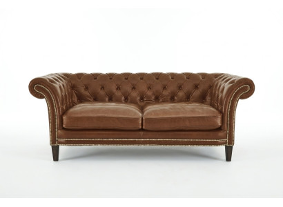 Canapé Club Chesterfield en cuir pour homme, canapé deux places marron NEUF jvmoebel ®