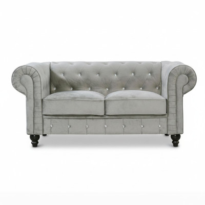 Canapé Chesterfield Sofa Tissu rembourré Canapé en cuir Éléments rembourrés 2 places