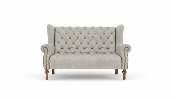 Chesterfield canapé en tissu pour canapé en cuir Canapés Ensemble rembourrage 2 places
