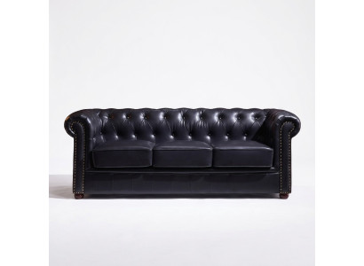 Canapé Chesterfield en tissu d'ameublement en cuir Canapé Déco Suite Rembourrage Canapés