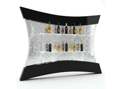 Étagère LED Bar colonne mur d'eau décorative illuminée Comptoir de bar à eau