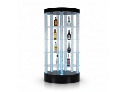 Comptoir de réception de bar design mur d'eau colonne d'eau étagères.