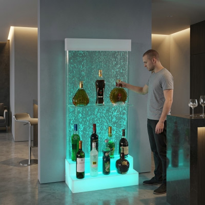Étagères de bar LED design Étagère de bar Water Wall Comptoir Meuble