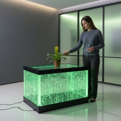 Conception Table Table basse Colonnes d'eau Colonne Eau Tables de canapé LED