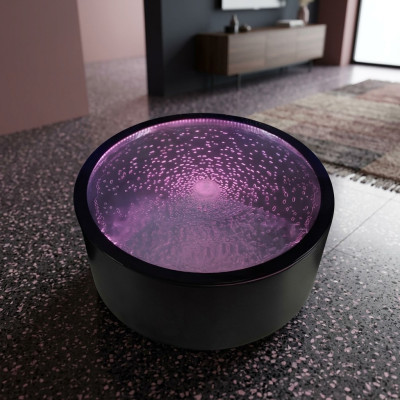 Table de design d'eau Table basse Colonnes d'eau Tables de canapé Éclairées par LED